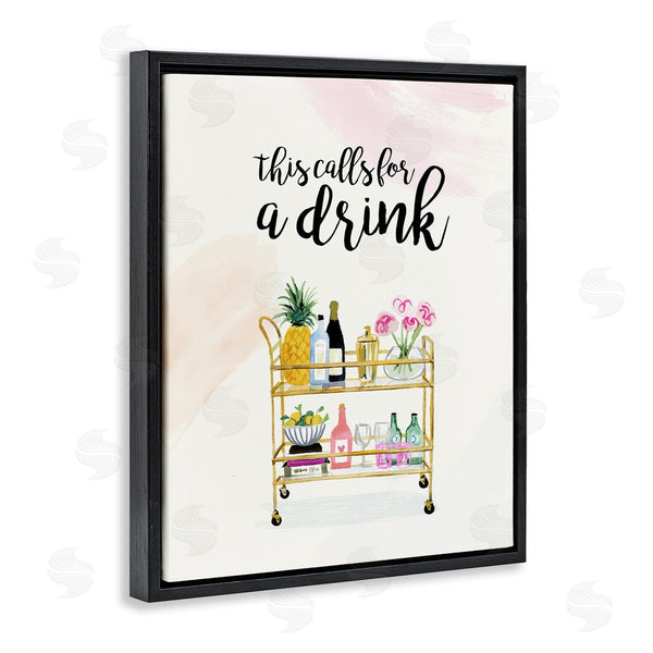 Stupell Industries Victoria Borges | Calls For A Drink Quote Wall Art