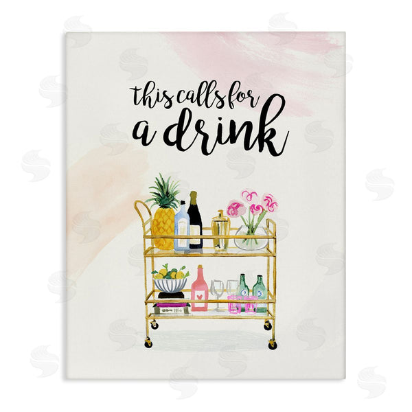 stupell industries Victoria Borges | Calls for a Drink Quote Wall Art