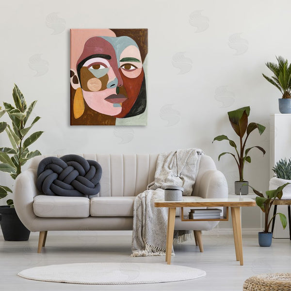 Stupell Industries Victoria Borges | Contemporary Abstract Face Wall Art
