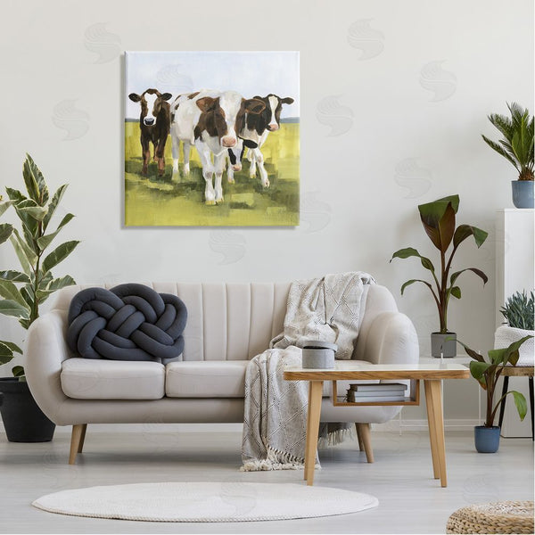 Stupell Industries Victoria Borges | Country Cows Rural Painting Wall Art