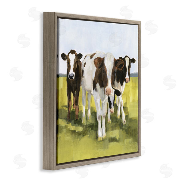 Stupell Industries Victoria Borges | Country Cows Rural Painting Wall Art