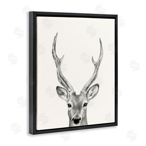 Stupell Industries Victoria Borges | Deer Portrait Grey