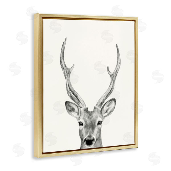 Stupell Industries Victoria Borges | Deer Portrait Grey