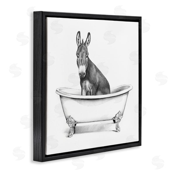 Stupell Industries Victoria Borges | Donkey In Bathtub Sketch