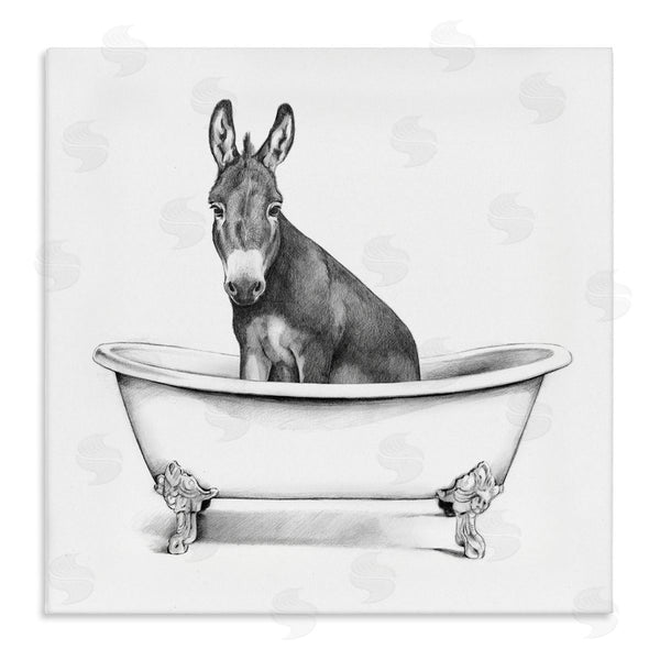 stupell industries Victoria Borges | Donkey in Bathtub Sketch
