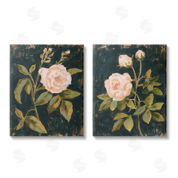 stupell industries Victoria Borges | Enchanted Vintage Pink Rose Florals Wall Art