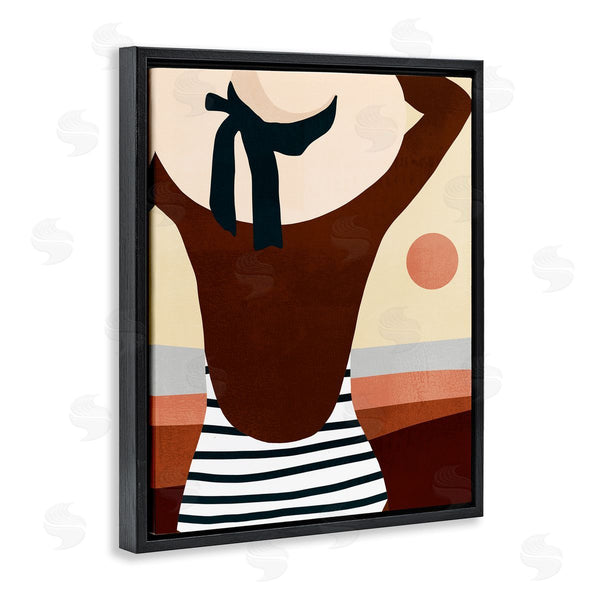 Stupell Industries Victoria Borges | Female Back At Beach Coast