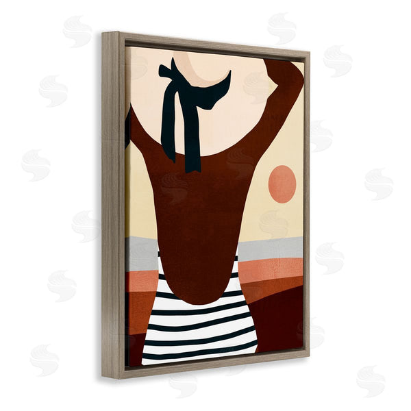 Stupell Industries Victoria Borges | Female Back At Beach Coast