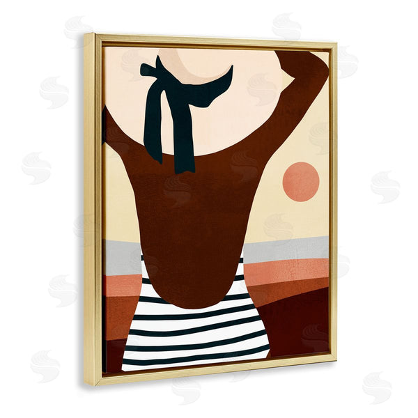 Stupell Industries Victoria Borges | Female Back At Beach Coast
