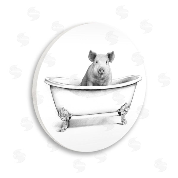 stupell industries Victoria Borges | Hog in Bath Tub Wall Art