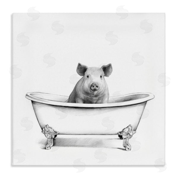 stupell industries Victoria Borges | Hog in Bathtub Sketch