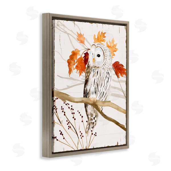 Stupell Industries Victoria Borges | Owl In Autumnal Forest