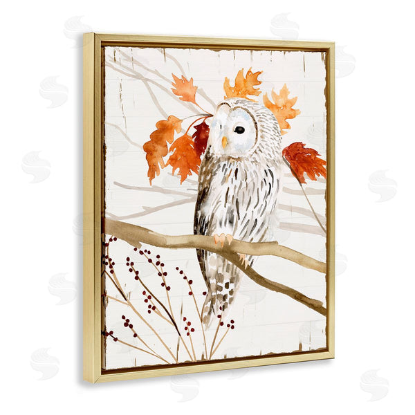 Stupell Industries Victoria Borges | Owl In Autumnal Forest