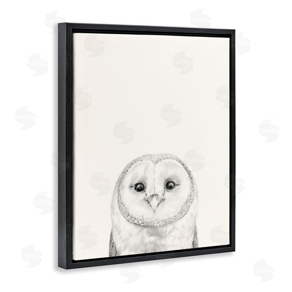 Stupell Industries Victoria Borges | Owl Portrait Grey