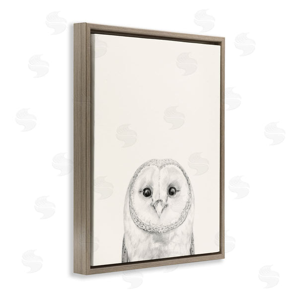 Stupell Industries Victoria Borges | Owl Portrait Grey