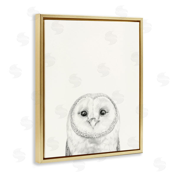 Stupell Industries Victoria Borges | Owl Portrait Grey