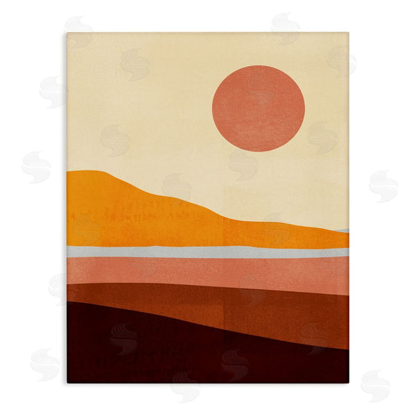 stupell industries Victoria Borges | Pink Sun over Beach Coast