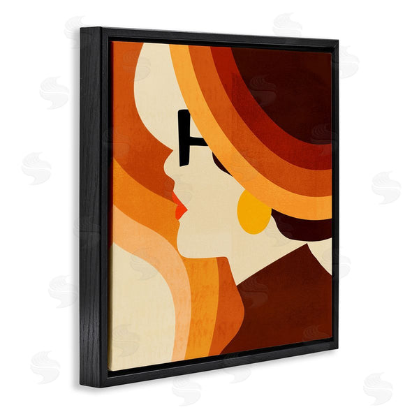 Stupell Industries Victoria Borges | Retro Shape Female Portrait