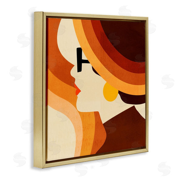 Stupell Industries Victoria Borges | Retro Shape Female Portrait