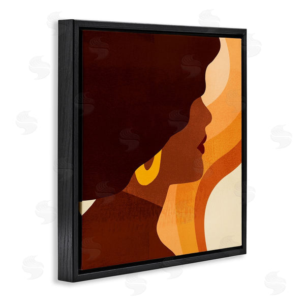 Stupell Industries Victoria Borges | Retro Swirls Female Portrait