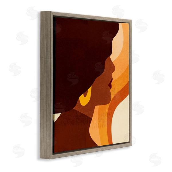 Stupell Industries Victoria Borges | Retro Swirls Female Portrait