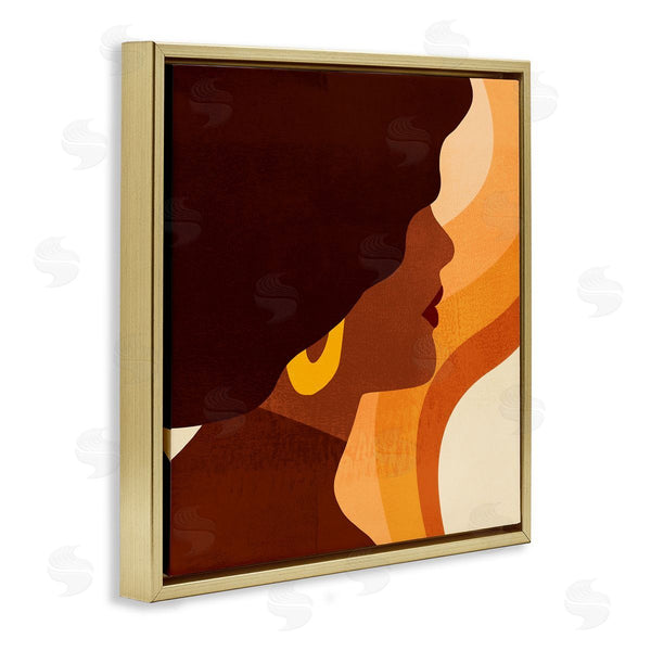 Stupell Industries Victoria Borges | Retro Swirls Female Portrait