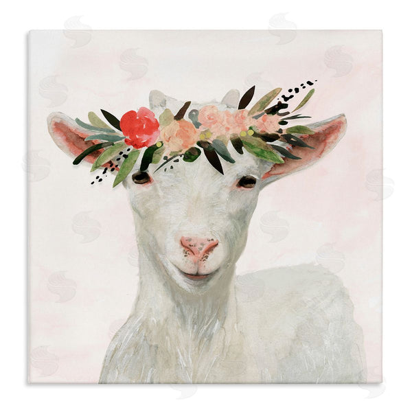 stupell industries Victoria Borges | Springtime Flower Crown Baby Goat