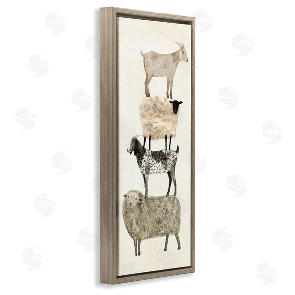 Stupell Industries Victoria Borges | Stacked Sheep & Goats Wall Art