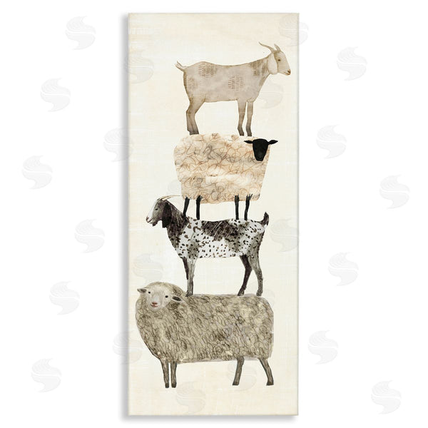 stupell industries Victoria Borges | Stacked Sheep & Goats Wall Art