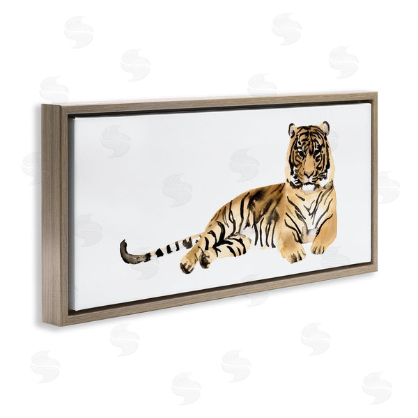 Stupell Industries Victoria Borges | Tiger Resting Orange Ink Watercolor Wall Art