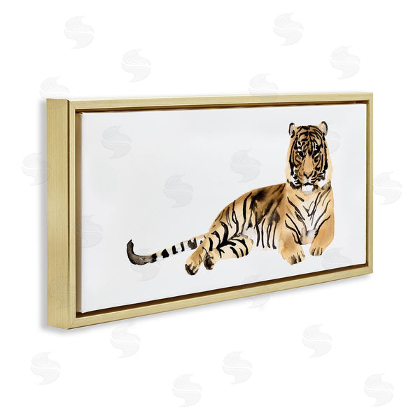 Stupell Industries Victoria Borges | Tiger Resting Orange Ink Watercolor Wall Art