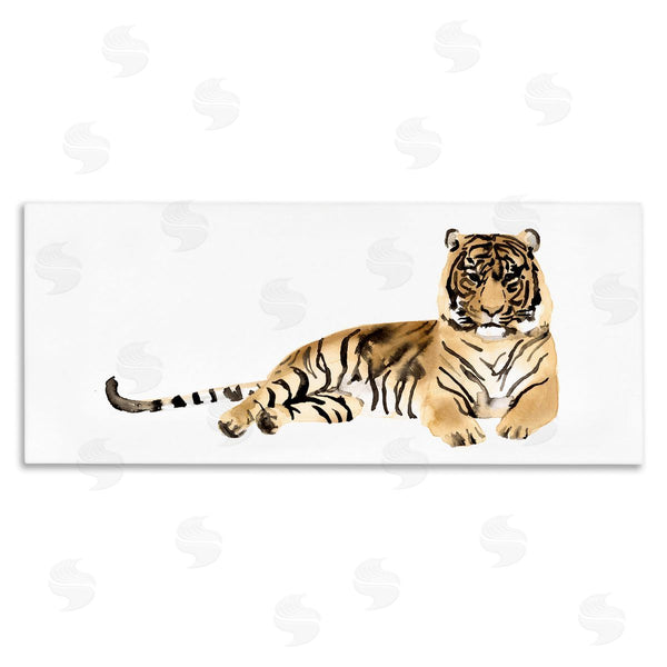 stupell industries Victoria Borges | Tiger Resting Orange Ink Watercolor Wall Art