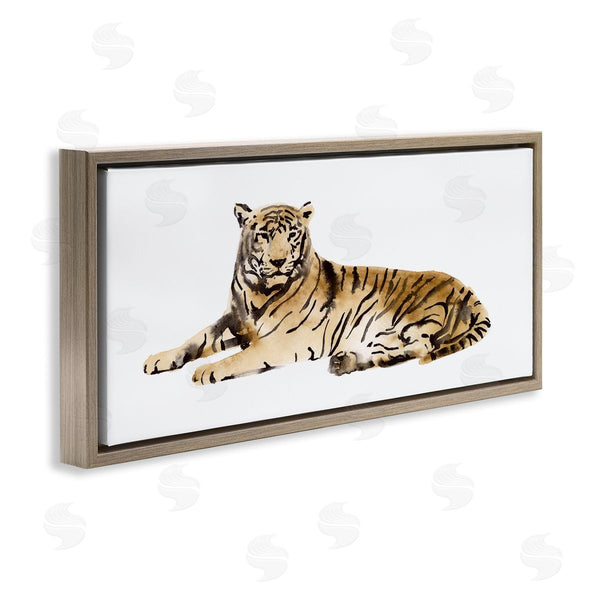 Stupell Industries Victoria Borges | Tiger Resting Orange Wall Art
