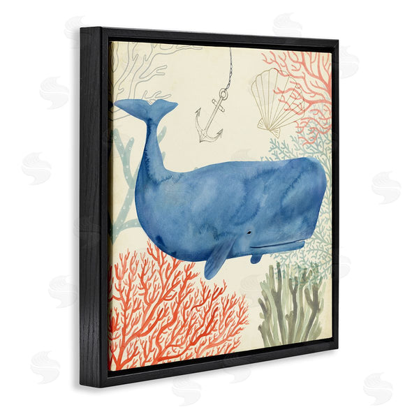 Stupell Industries Victoria Borges | Underwater Whimsical Whale Watercolor