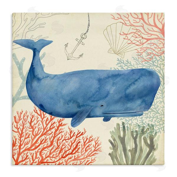 stupell industries Victoria Borges | Underwater Whimsical Whale Watercolor