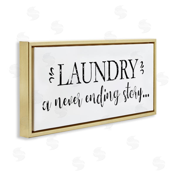 Stupell Industries Victoria Brown | Laundry Never Ending Story Expression Cleaning Phrase