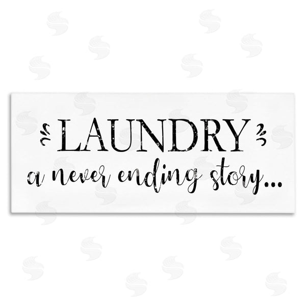 stupell industries Victoria Brown | Laundry Never Ending Story Expression Cleaning Phrase