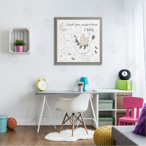 Stupell Industries Victoria Hutto | Moon & Back Zebra Wall Art