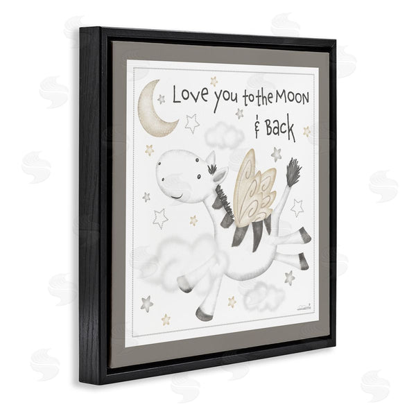 Stupell Industries Victoria Hutto | Moon & Back Zebra Wall Art