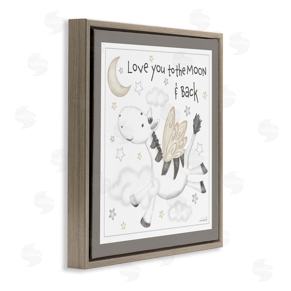 Stupell Industries Victoria Hutto | Moon & Back Zebra Wall Art