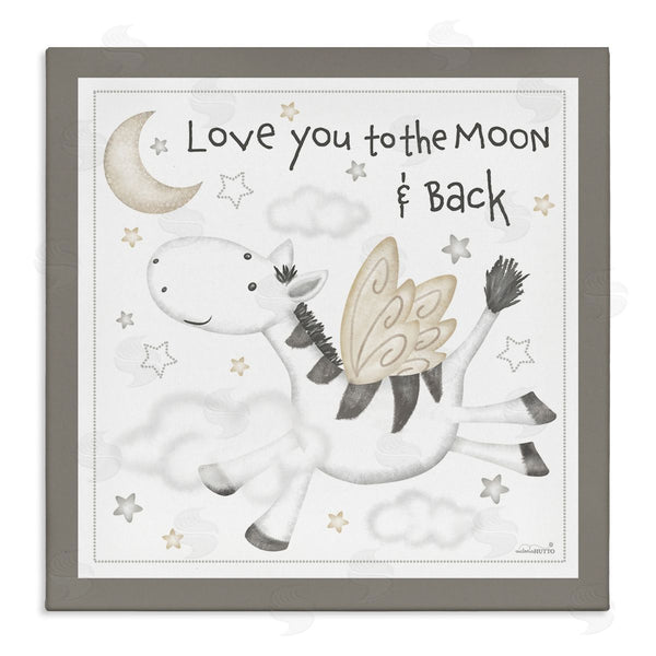 stupell industries Victoria Hutto | Moon & Back Zebra Wall Art