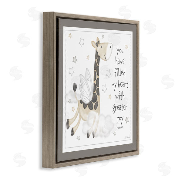 Stupell Industries Victoria Hutto | Psalm Verse Giraffe Wall Art