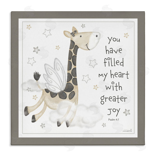 stupell industries Victoria Hutto | Psalm Verse Giraffe Wall Art