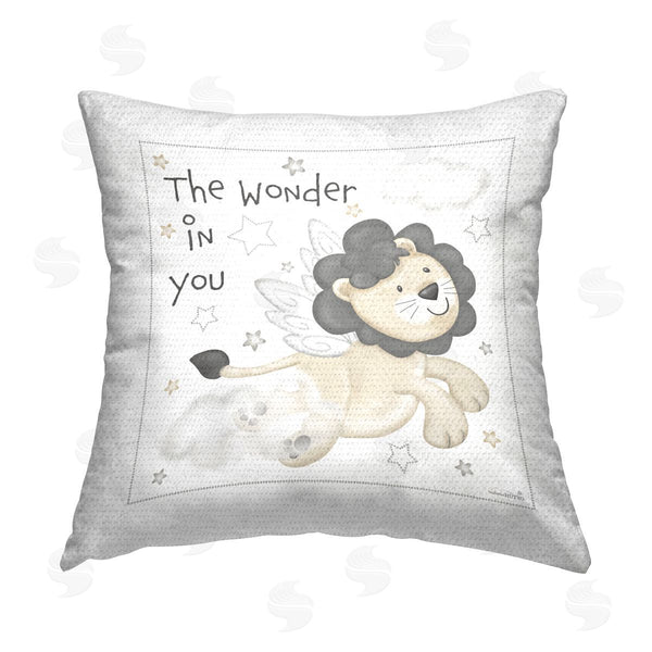 Stupell Industries Victoria Hutto | The Wonder In You Phrase Printed Throw Pillow