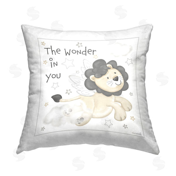 stupell industries Victoria Hutto | The Wonder In You Phrase Printed Throw Pillow