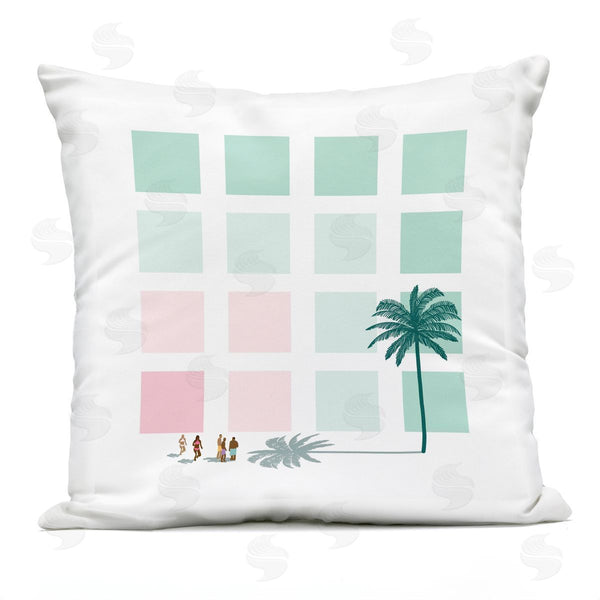 Stupell Industries Victoria Kukla | Tropical Palms Beach Printed Throw Pillow