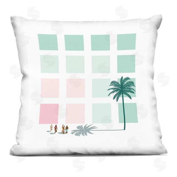 stupell industries Victoria Kukla | Tropical Palms Beach Printed Throw Pillow
