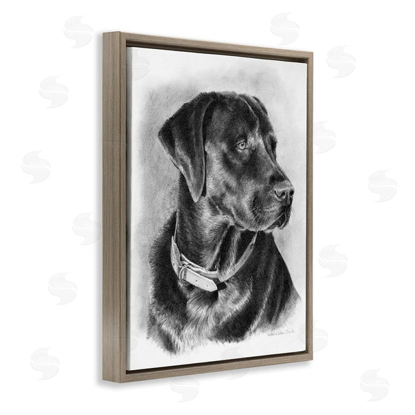 Stupell Industries Victoria Schultz | Black Lab Drawing