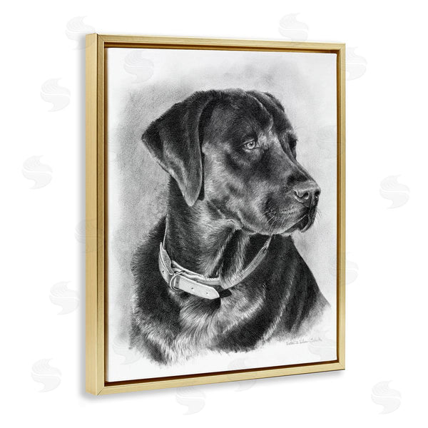 Stupell Industries Victoria Schultz | Black Lab Drawing