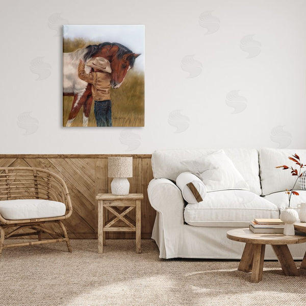 Stupell Industries Victoria Schultz | Boy Hugging Horse Painting Wall Art